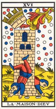 La Casa Dios, o La Torre, Arcano XVI del Tarot